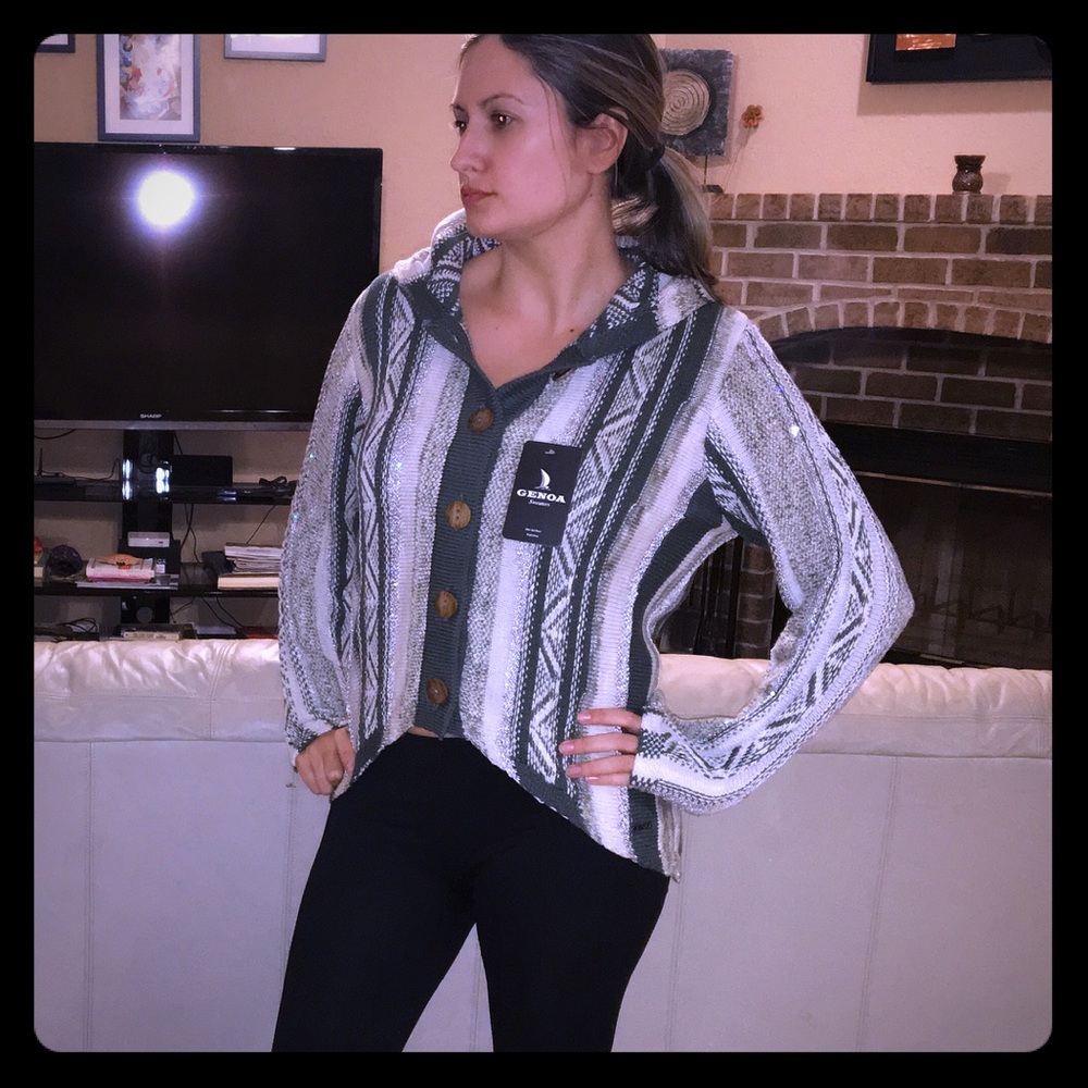 Hi lo Mexican sweater